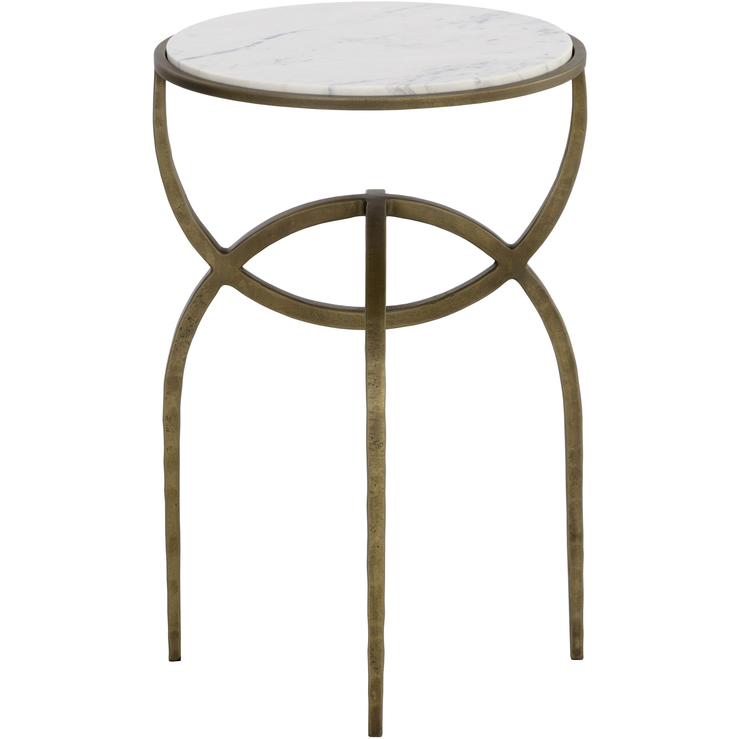 Alicent 24 X 16 inch White Marble End Table